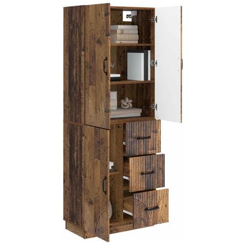 Set di armadi 2 pcs Legno antico Legno ingegnerizzato - Foto 2