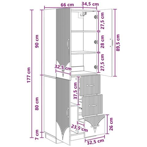Set di armadi 2 pcs Legno antico Legno ingegnerizzato - Foto 8