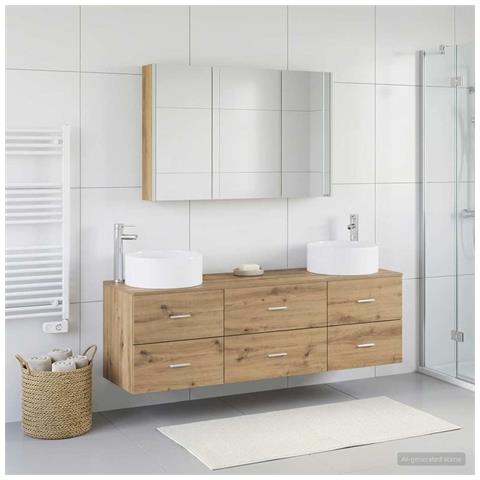 Set di mobili per il bagno 4 pcs Rovere Artigianale - Foto 2