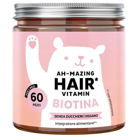 Bears with Benefits Ah Mazing Hair Vitamins con Biotina 60 Caramelle Gommose con Edulcoranti Senza Zuccheri - Foto 1
