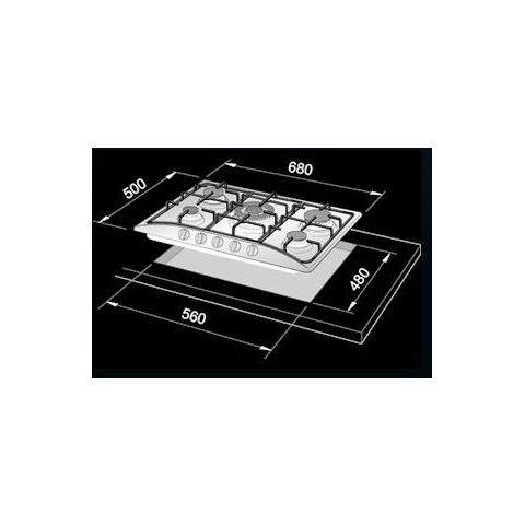 Piano Cottura ANF 57 PRO a Gas 5 Fuochi Gas Colore Antracite - Foto 4