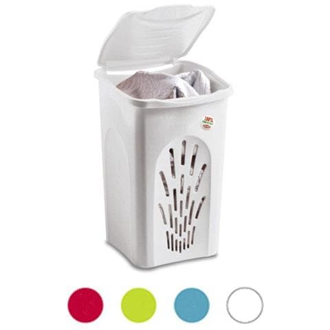 Primavera - Portabiancheria Traforato L. 50 Bianco 70130 - Foto 4