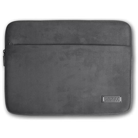 Custodia per Tablet fino a 15.6" in Camoscio Artificiale e Fleece Colore Grigio - Foto 1