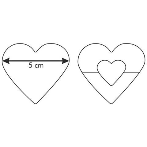 Tagliabiscotti Cuore 55x45cm 2 Pezzi Delicia - Foto 1