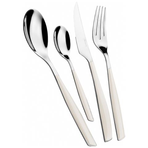 Servizio Posate 4pz Posto Tavola ""glamour"" Avorio - Foto 1