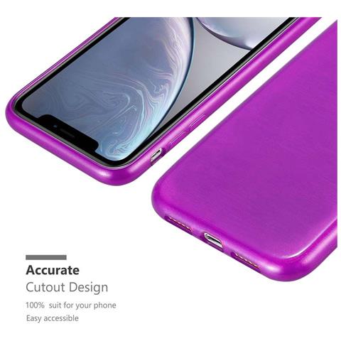 Cadorabo Custodia Compatibile Con Apple Iphone Xr In Viola - Coperchio Protettivo In Silicone Tpu Flessibile Con Design Spazzolato - Foto 9