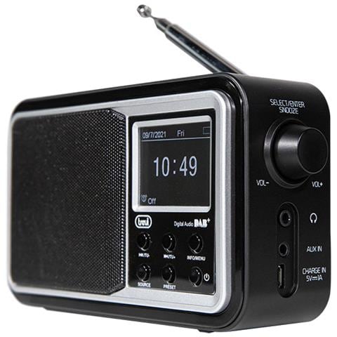 Radio Digitale Portatile DAB 7F96 R con Ricevitore DAB / DAB+ / FM RDS Bluetooth Micro-USB / AUX-IN - Nero - Foto 4