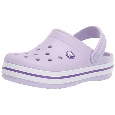 crocs neon purple