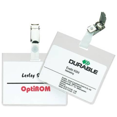 Portanomi Tasca Chiusa Con Clip Inserto 60x90mm Conf. 5 - 860319 - Foto 1