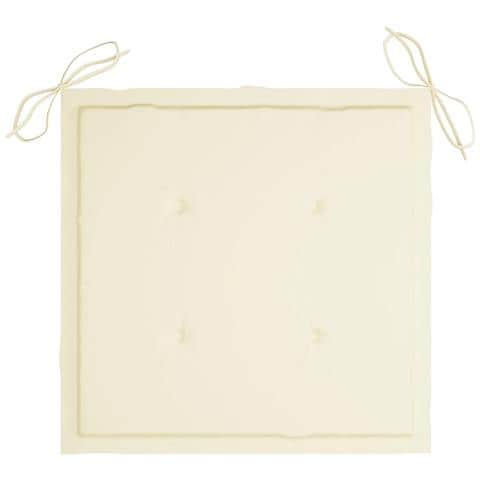 Sedie da Giardino con Cuscini Crema 6 pz in Massello di Teak - Foto 10