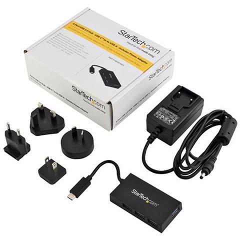 Hub USB 3.0 a 4 porte - Perno e Concentratore USB-C a 4x USB-A - Adattatore di Alimentazione incluso - Foto 6