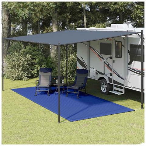 Tappeto Da Tenda 250x600 Cm Blu In Hdpe - Foto 2
