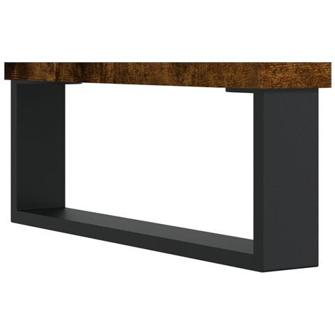Scrivania Rovere Fumo 140x50x75 Cm In Legno Multistrato - Foto 10