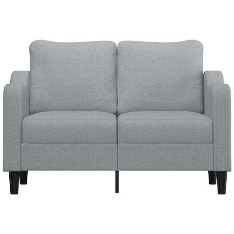 Divano A 2 Posti Grigio Chiaro 120 Cm In Tessuto - Foto 3