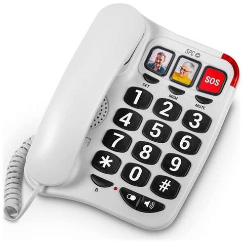 Telefono Fijo Para Personas Mayores - Teclas Xxl - Llamadas Con Una Sola Pulsacion - Volume De Timbre De 93db - Comp - Foto 2