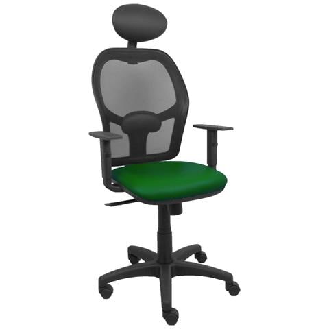 Sedia Ufficio Con Poggiatesta Alocén B10crnc Verde - Foto 1