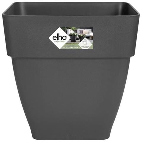 Vaso Nero Plastica Quadrato Moderno - Foto 1