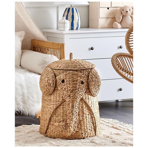 Cestino Per Bambini Elefante Dogon Vimini Naturale - Foto 8