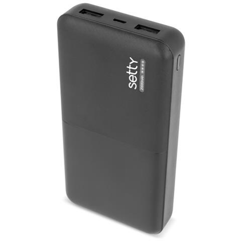 Powerbank 20000mah Antisovraccarico, Nero - Foto 1