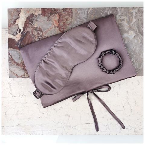 Travel Set Beauty S Borsa Di Seta, Maschera Per Il Sonno E Scrunchie S - Foto 2