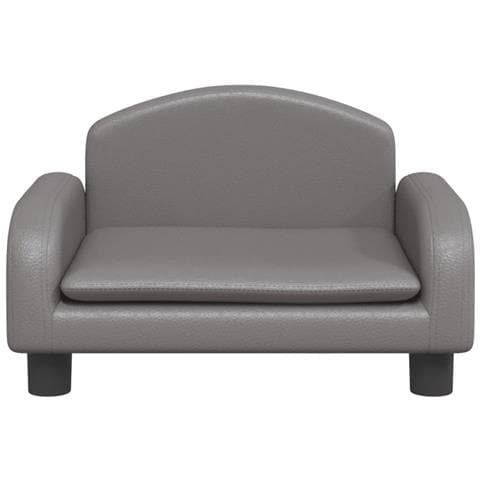 Divano Per Bambini Grigio 50x40x30 Cm In Similpelle - Foto 3