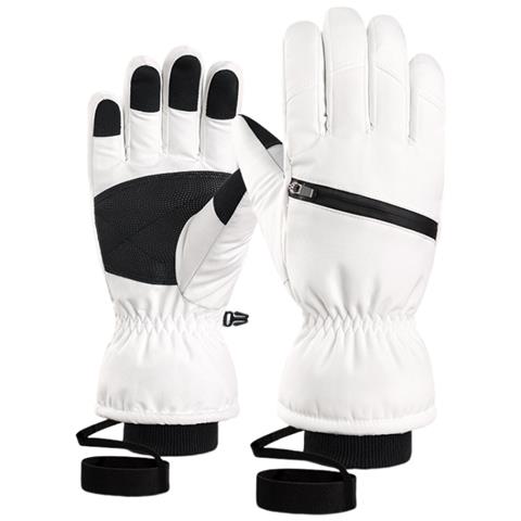 Guanti Da Sci Neri - Modello A Cinque Dita White M - Foto 3