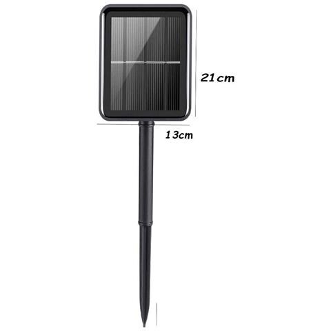 Catena Luminosa Solare Esterno 30 Portalampade 10m Luce Fredda Luci Giardino - Foto 2