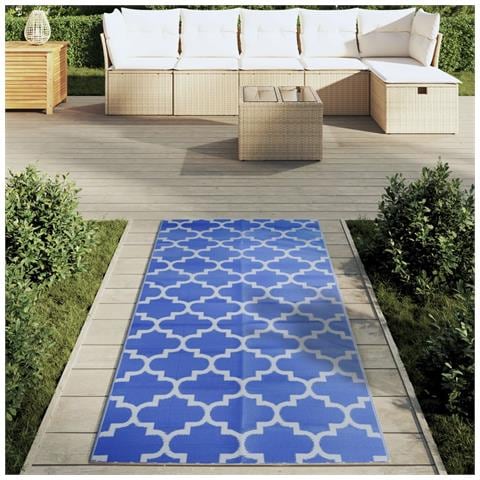 Tappeto Da Esterni Blu 80x150 Cm In Pp - Foto 3