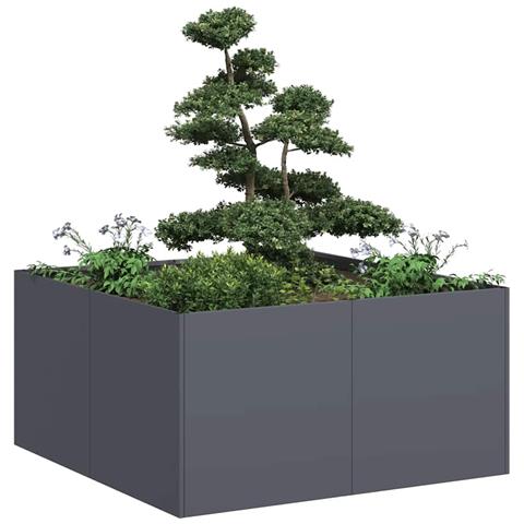 Fioriera Antracite 80x80x40 Cm In Acciaio Laminato A Freddo - Foto 1