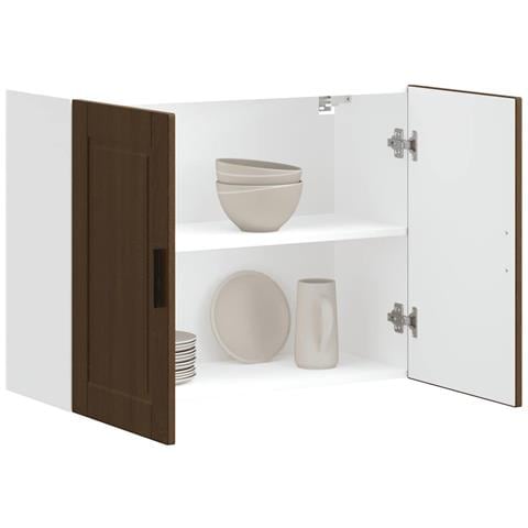 Pensile Da Cucina Porto Rovere Marrone In Legno Multistrato - Foto 1