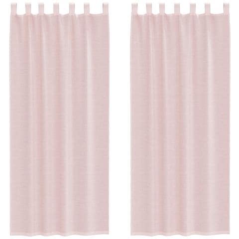 Tende In Voile Con Tasche Per Aste 2 Pz Rosa Chiaro - Foto 1