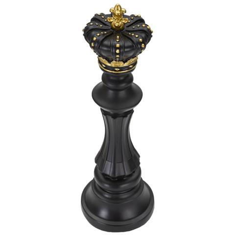 Scultura Scacchi 7 - Nero - Poliresina - 13x13x40,5 Cm - Foto 2