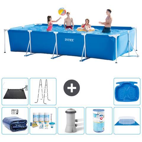 Piscina Fuori Terra - Rettangolo - 450x220x84 Cm - Blu - Include Accessori Coordinati A275 - Foto 1