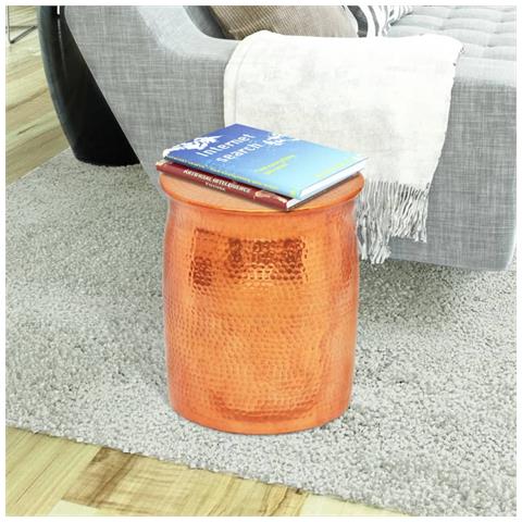 Sgabello /tavolino Laterale Alluminio Battuto Colore Ottone /rame - Foto 1