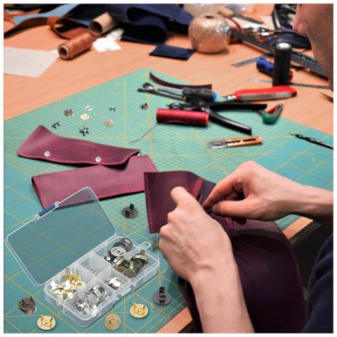 Bottoni Magnetici Per Borsa In Ottone Antico, 18 Mm (confezione Da 10) Silver - Foto 2