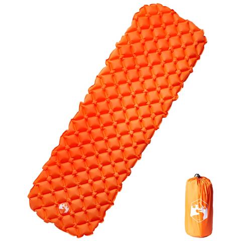Materasso Campeggio Gonfiabile 1 Persona Arancione 190x58x6 cm - Foto 1