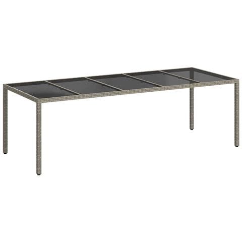 Tavolo da Pranzo per Giardino Grigio 250x100x75 cm Polyrattan - Foto 1