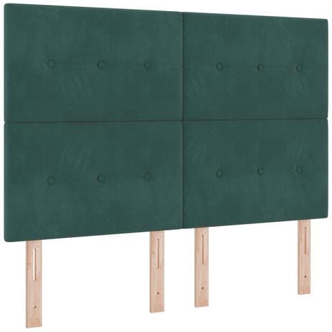 Testiera  Button Tufted Verde Scuro 160 cm Velluto - Foto 1