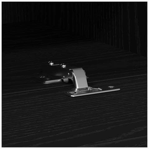 Mobile TV a Parete Nero Rovere 100x30x30 cm Legno Ingegnerizzato - Foto 9