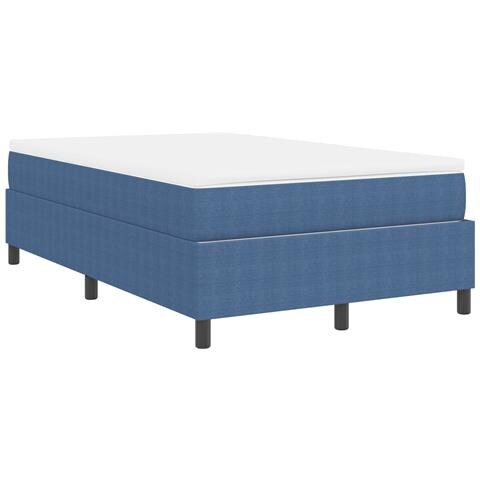 Letto Box Spring con Materasso Blu 120x200 cm Fodera in Corduroy - Foto 9