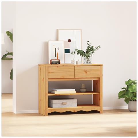 "Tavolo Consolle ""DRAMMEN"" 89,5x37x73 cm Legno Massello di Pino" - Foto 2