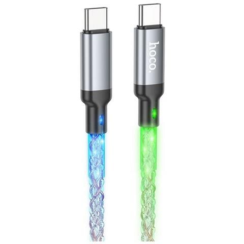 Originale Cavo Dati E Ricarica U112 3a Usb-c To Usb-c Fast Charge 60w 1m Led Per Smartphone - Foto 1