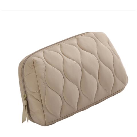 Nuovo Beauty Case Trapuntato Impermeabile Brown - Foto 1
