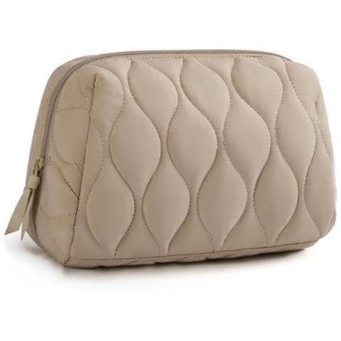 Nuovo Beauty Case Trapuntato Impermeabile Brown - Foto 2