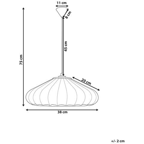 Lampadario Zulia Materiale Sintetico Bianco - Foto 7