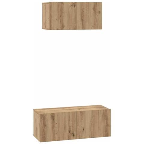 Set mobile TV 2 pcs rovere artigianale 80 x 30 x 30 cm - Foto 1