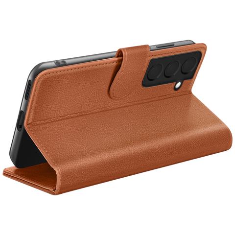 Custodia A Portafoglio Per Samsung Galaxy S22 Plus Con Supporto E Linguetta, Marrone - Foto 5