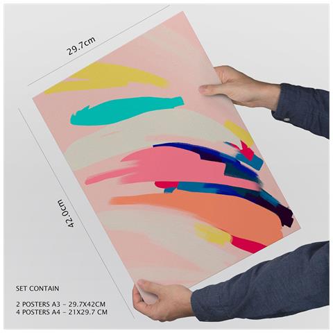 Set Di 6 Stampe Arte Delle Celebrità 1 In Animali Astratti Dipinti Decorativi Estetici Per Il Tuo Soggiorno, Camera Da Letto, Casa A3 & A4 Senza Cornice - Foto 4