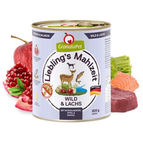 192118 cibo umido per cani Salmone, Carne di cervo Adulto 800 g - Foto 1