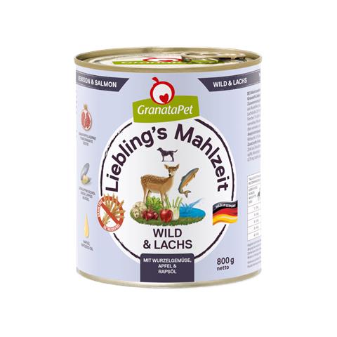 192118 cibo umido per cani Salmone, Carne di cervo Adulto 800 g - Foto 2